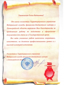 Территориальное управление Федеральной службы финансово-бюджетного надзора в Ленинградской области 